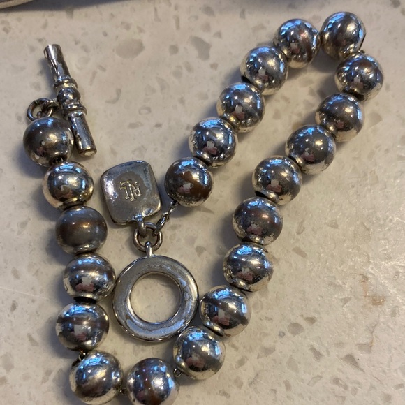 Ralph Lauren Silver Beaded Bracelet and Gold-Accented Bangle - Picture 5 of 6